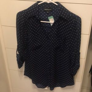 NWT navy blue blouse